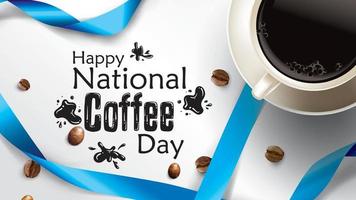 dia internacional o nacional del cafe vector