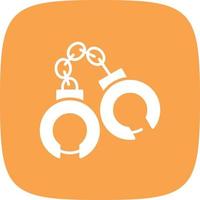 Handcuffs Glyph Round Corner vector