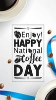 dia internacional o nacional del cafe vector