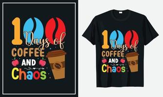 100 Days Of School T-shirt Design Vector