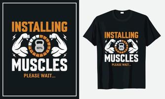 Gym Fitness Daily Life T Shirt Design vector