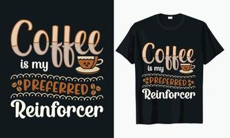 vector de diseño de camiseta de tipografía de café