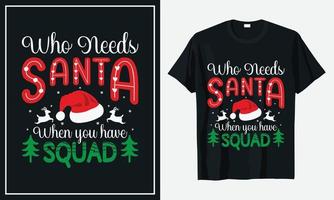 Christmas T-shirt Design vector