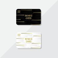 Bonus card with horizontal lines in the background. Formal dark and light template, useful for any design of invitation, shopping card loyalty card, voucher or gift coupon vector