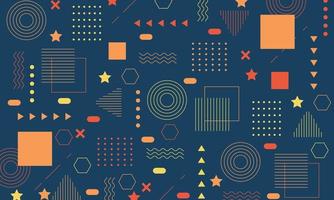 Abstract flat geometric background design vector