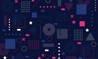 Abstract flat geometric background design vector