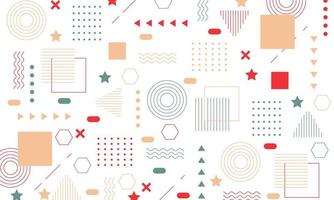 Abstract flat geometric background design vector