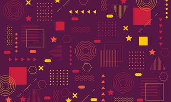 Abstract flat geometric background design vector