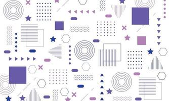 Abstract flat geometric background design vector