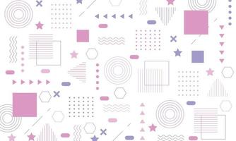 Abstract flat geometric background design vector