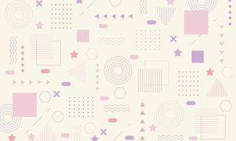 Abstract flat geometric background design vector