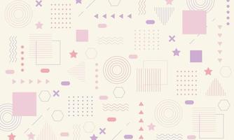 Abstract flat geometric background design vector