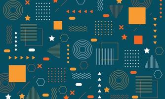 Abstract flat geometric background design vector