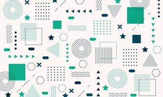 Abstract flat geometric background design vector