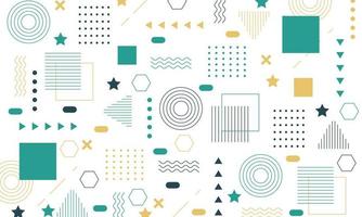 Abstract flat geometric background design vector