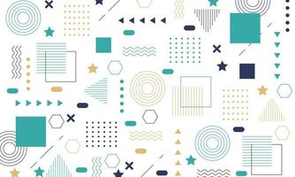 Abstract flat geometric background design vector