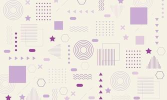 Abstract flat geometric background design vector