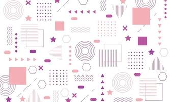 Abstract flat geometric background design vector