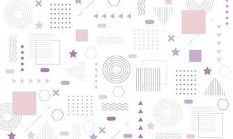 Abstract flat geometric background design vector