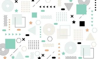 Abstract flat geometric background design vector