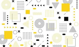 Abstract flat geometric background design vector