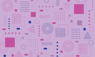Abstract flat geometric background design vector