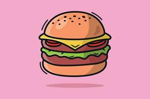 Burger Draw Illustrations vector