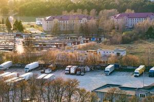 truck parking from a bird's eye view photo