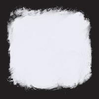 pintura acrílica de aceite blanco sobre fondo negro. textura de pintura de pincel de arte blanco para banner de venta y tarjeta de visita. ilustrador de vectores. vector