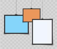 Hanging Blank Photo Book frames with Transport File Free Download And Free Concept And Creative Concept. vector