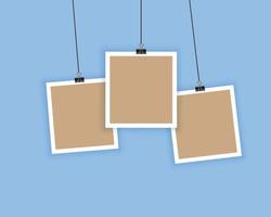 Unique Light Blue Three Photo Frames In Hanging  Style And Creative, free Vector Free Downloadable Main File.