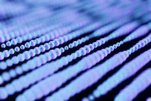 3d illustration of a stereo blue  and purple  stripes . Abstract   glowing   lines pattern photo