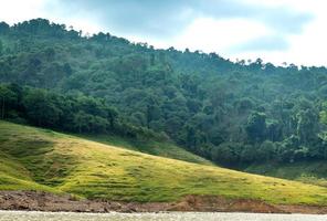 The scenic view of  Chong lom valley, Fresh and abundant in national park a famous tourist attraction at Khun Dan Prakan Chon Dam, Nakorn Nayok province, Thailand photo