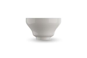 white ceramic bowl or mug on white background. 3D rendering photo