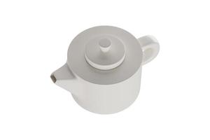 Tea pots ceramic isolated on white background. 3d rendering photo