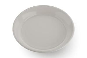 plato blanco aislado sobre fondo blanco renderizado 3d foto