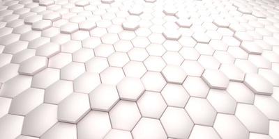 white hex tiles background. 3d render photo