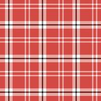 Seamless pattern in exquisite cozy red, white and black colors for plaid, fabric, textile, clothes, tablecloth and other things. Vector image.