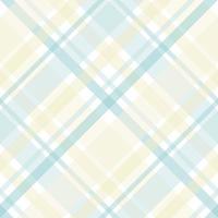 Seamless pattern in cute light water blue, yellow and white colors for plaid, fabric, textile, clothes, tablecloth and other things. Vector image. 2