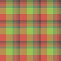 Seamless pattern in bright red, green and brown colors for plaid, fabric, textile, clothes, tablecloth and other things. Vector image.