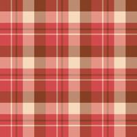 Seamless pattern in awesome red, beige and brown colors for plaid, fabric, textile, clothes, tablecloth and other things. Vector image.