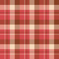 Seamless pattern in awesome red, beige and brown colors for plaid, fabric, textile, clothes, tablecloth and other things. Vector image.