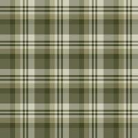 Seamless pattern in discreet swamp green and beige colors for plaid, fabric, textile, clothes, tablecloth and other things. Vector image.