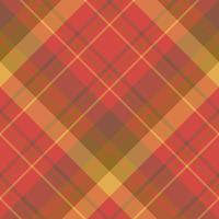 Seamless pattern in exquisite bright red, yellow and brown colors for plaid, fabric, textile, clothes, tablecloth and other things. Vector image. 2