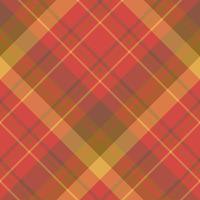 Seamless pattern in exquisite bright red, yellow and brown colors for plaid, fabric, textile, clothes, tablecloth and other things. Vector image. 2