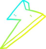 cold gradient line drawing cartoon lightning vector