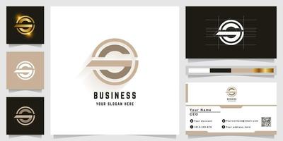 Letter G or S monogram logo with business card design