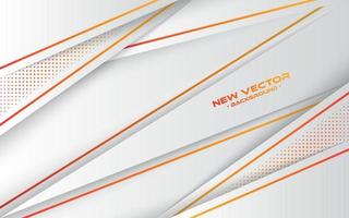 Abstract dynamic white with orange line, modern background. vector