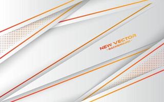 Abstract dynamic white with orange line, modern background. vector