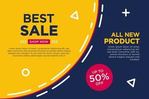 Flash sale discount banner template promotion vector